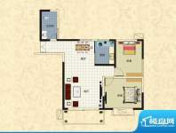 雁府铭座E户型 2室2面积:87.00m平米