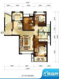 天鸿天际A4户型 3室面积:119.47m平米