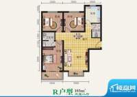 博雅A区R户型 3室2厅面积:103.00m平米