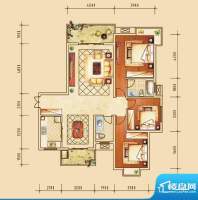 东洲水岸二期A户型 面积:142.83m平米