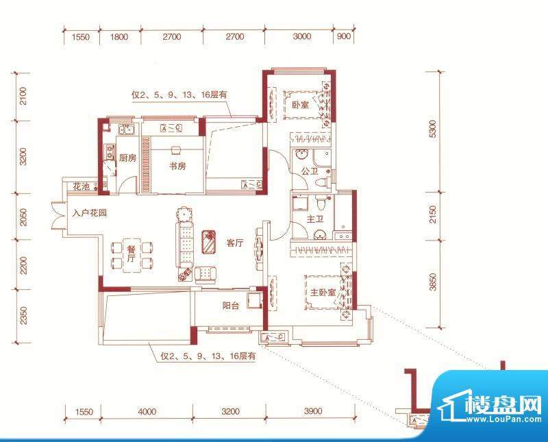 东方银座中心城御廷面积:108.00平米