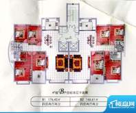傲城国际·富盛苑B户面积:176.45m平米