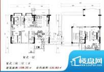 翠景湾11座复式层平面积:158.00平米