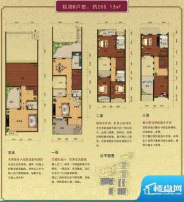 晶园晶街联排B户型 面积:285.12m平米