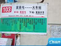 溪岸花语公交站牌实景（2011.01）