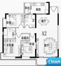 滨河佳苑A2_户型图 面积:117.80m平米