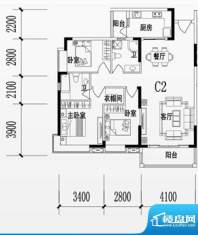 滨河佳苑C2_户型图 面积:118.59m平米