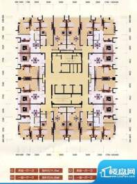 滨河茗苑户型图2 2室面积:79.38m平米