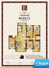 紫荆尚城F户型图 5室面积:0.00m平米