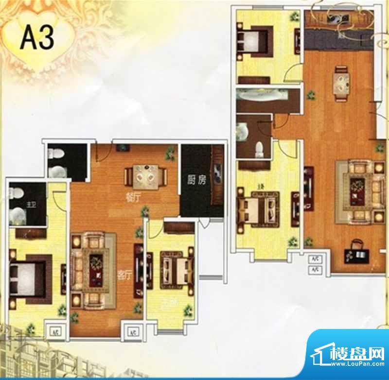 亿鸿·国际花园A3户面积:0.00m平米