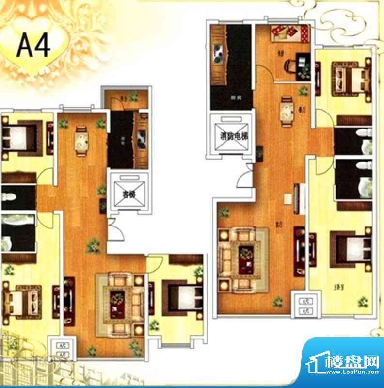 亿鸿·国际花园A4户面积:0.00m平米