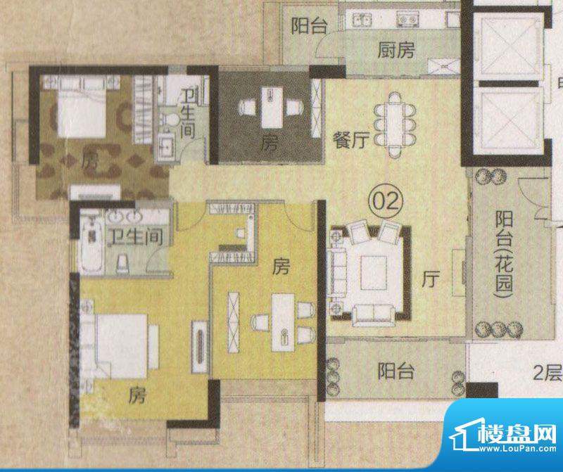 富力君湖华庭T2栋2—面积:180.00平米