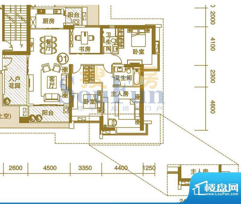 富力君湖华庭二期T3面积:180.00平米