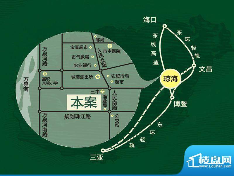 珠江花园项目交通图