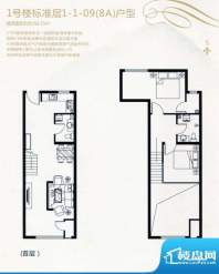 裕东公寓1号楼8A 2室面积:56.15m平米