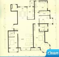 豪景公馆D1户型 4室面积:271.45m平米