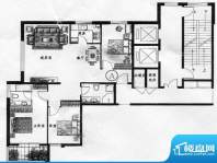 学府华庭D区户型图2面积:132.29m平米