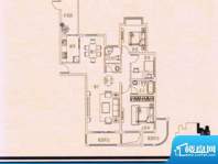 万佳裕园户型图1 3室面积:138.66m平米