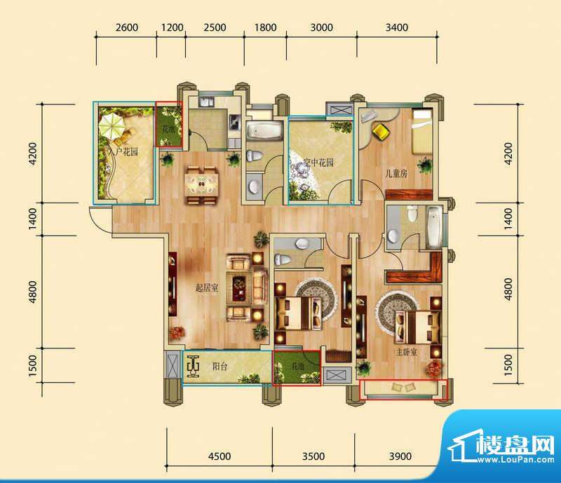 合肥融侨天骏4室2厅2卫户型图