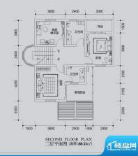 隆华新村别墅A户型二面积:80.55平米