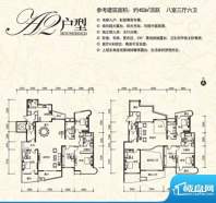 盈馨佳苑A2户型 8室面积:452.00m平米