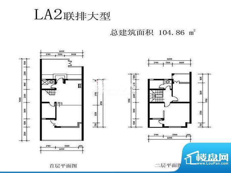 易龙山庄联排大型面积:104.86m平米