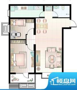 丽景蓝湾B区1#D2户型面积:89.79m平米