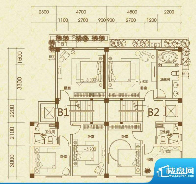 氧立方森林公馆联排面积:230.00平米