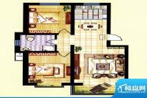 碧水蓝山E户型 2室2面积:97.50m平米
