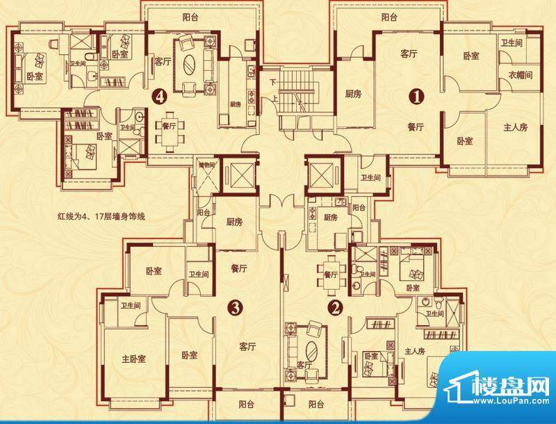 海南恒大名都30#M4-面积:123.00平米