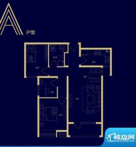 隆基泰和广场A户型图面积:90.00m平米