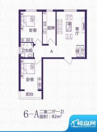 翠景小镇二期文城花面积:92.00m平米