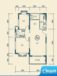 椰林嘉园A1户型 2室面积:94.00平米
