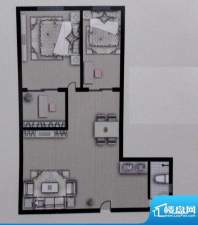 克拉公寓户型四 3室面积:79.48平米
