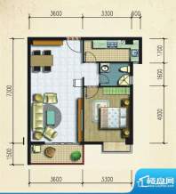 大忠雅苑A3户型图 1面积:67.34平米