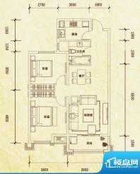 紫御府7#楼B3户型 2面积:92.82平米