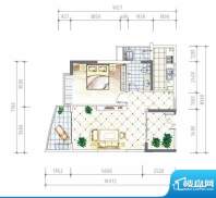 半岛花园09户型图 1面积:70.20平米