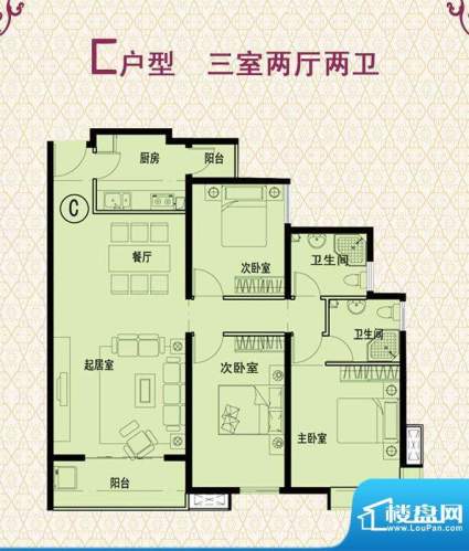 晟祥·悦城c户型 3室面积:0.00m平米