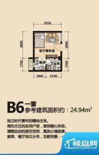 瑞阳首座B6 1室1卫1面积:24.94平米