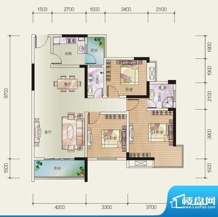 先成丽景天下小高层面积:111.62平米