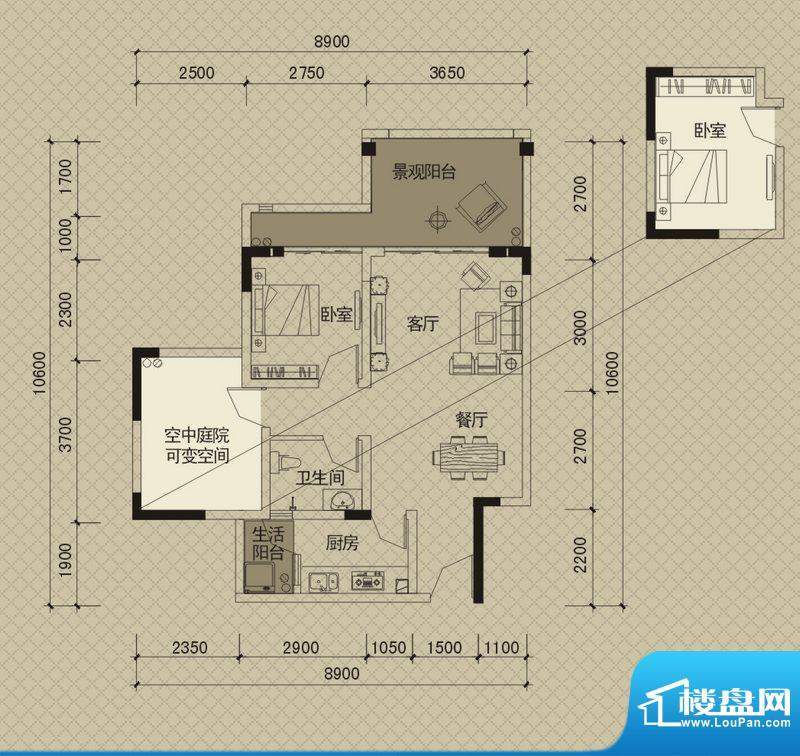 同创碧海城南苑美兰面积:78.32平米