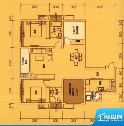 东原长洲B2 2室2厅2面积:112.28平米