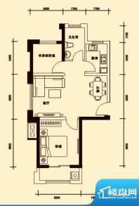 丰盛华庭4#楼D户型 面积:65.00平米