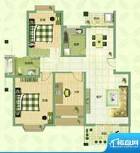 锦源春天H1户型 3室面积:94.30平米