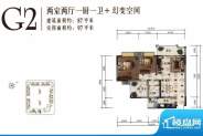 树高卡地亚G2 2室2厅面积:87.00平米