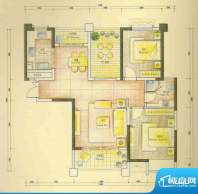 蓝鼎星河府B2户型 2面积:104.50平米