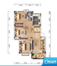 宝翠园C户型 3室2厅面积:88.50平米