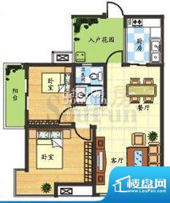 长兴太阳城 户型图面积:79.90平米