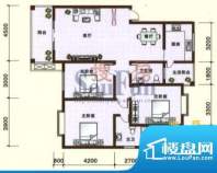 滨江半岛A-2户型 3室面积:123.28平米
