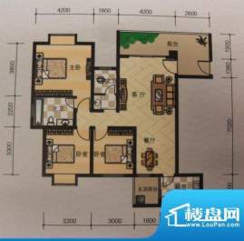 嘉来涪滨印象D1 3室面积:123.00平米